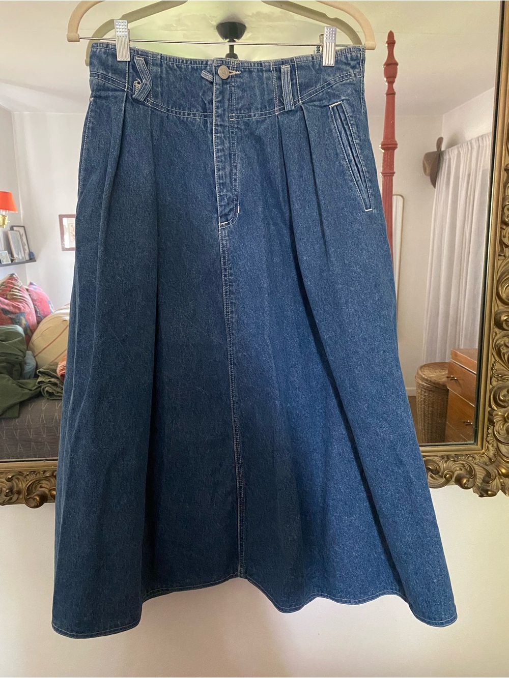 Vintage Liz Wear Long Denim Skirt